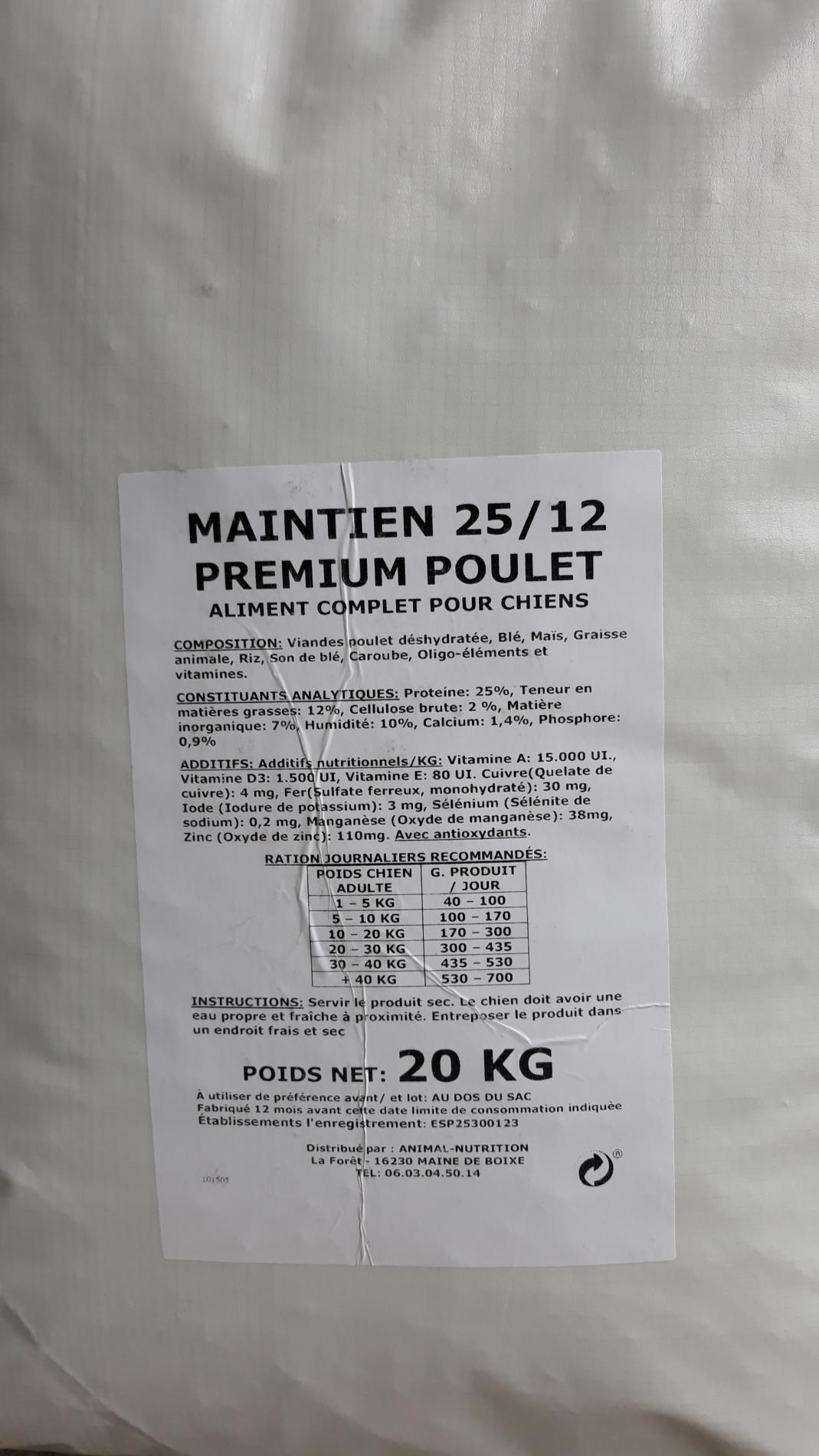 premium 25/12 poulet